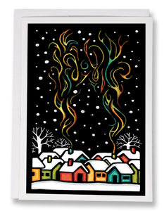Winter Cabins - Sarah Angst Art Greeting Cards, Giclee Prints, Jewelry, More