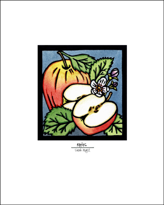 Apples - Simple Giclee Print - Sarah Angst Art Greeting Cards, Giclee Prints, Jewelry, More