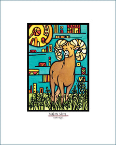 Bighorn Sheep - Simple Giclee Print - Sarah Angst Art Greeting Cards, Giclee Prints, Jewelry, More