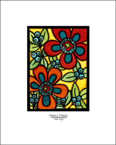 Flower Fantasy - Simple Giclee Print - Sarah Angst Art Greeting Cards, Giclee Prints, Jewelry, More