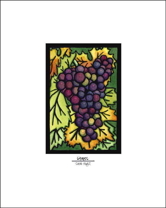 Grapes - Simple Giclee Print - Sarah Angst Art Greeting Cards, Giclee Prints, Jewelry, More