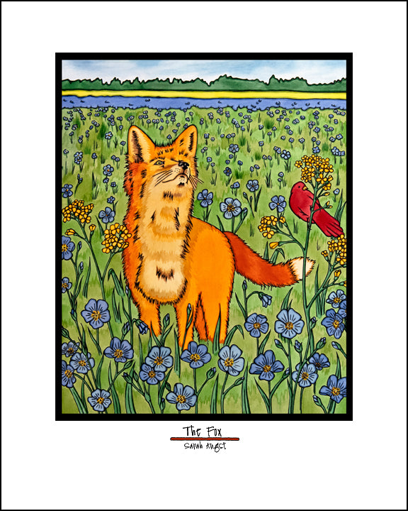 The Fox - Simple Giclee Print - Sarah Angst Art Greeting Cards, Giclee Prints, Jewelry, More