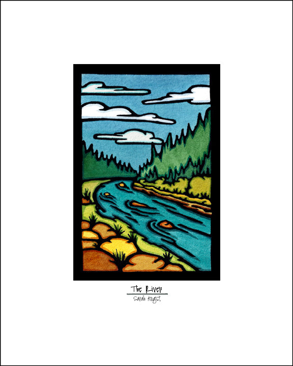The River - Simple Giclee Print - Sarah Angst Art Greeting Cards, Giclee Prints, Jewelry, More