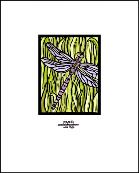Dragonfly - Simple Giclee Print - Sarah Angst Art Greeting Cards, Giclee Prints, Jewelry, More