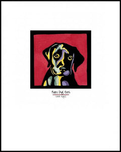 Puppy Dog Eyes - Simple Giclee Print - Sarah Angst Art Greeting Cards, Giclee Prints, Jewelry, More