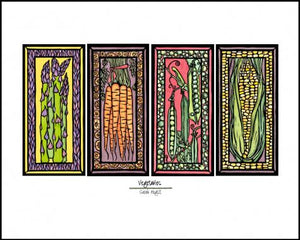 Veggies - Simple Giclee Print - Sarah Angst Art Greeting Cards, Giclee Prints, Jewelry, More